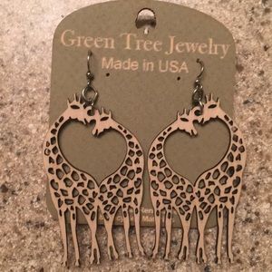 Giraffe earrings by Green Tree Jewelry
